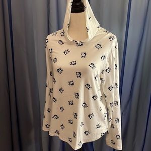 Womens Long Sleeve Hooded Shirt